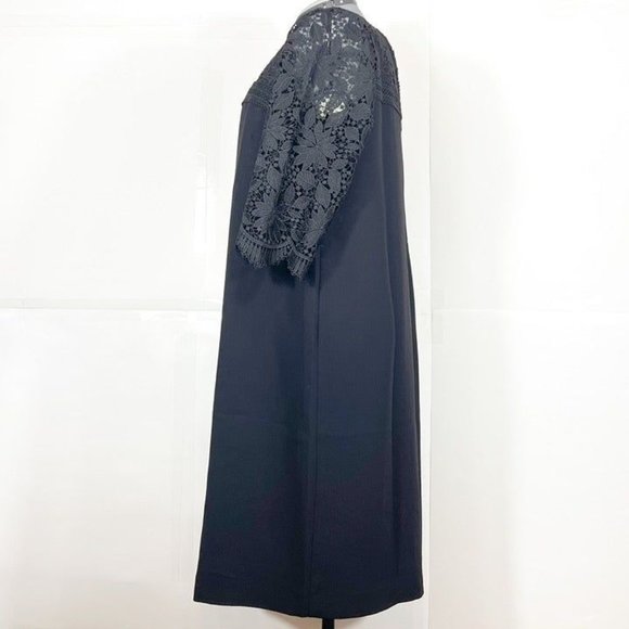 Talbots RSVP NWOT  Sz 14W Illusion Floral Lace 3/4 Sleeves Dress - Picture 5 of 11